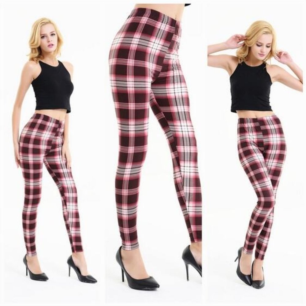 Sock Nobility "White Plaid" leggings